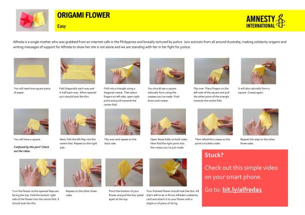Origami Flower for Alfreda