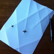 plane-lines-3d-paper-art-huskmitnavn